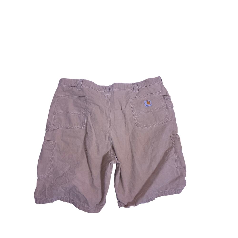 Carhartt Cargo Shorts Men 48W Beige Utility Workwear Heavy Duty Carpenter Shorts - Picture 2 of 6